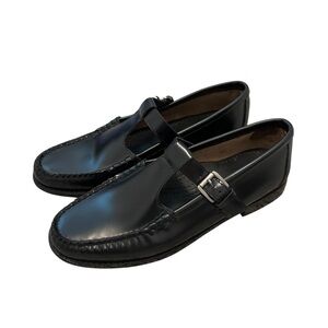Black Leather Buckle Loafer - Women's Dress Slip-On